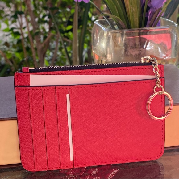 Kate Spade Rose Cardholder Wallet Key Pouch - Picture 5 of 9